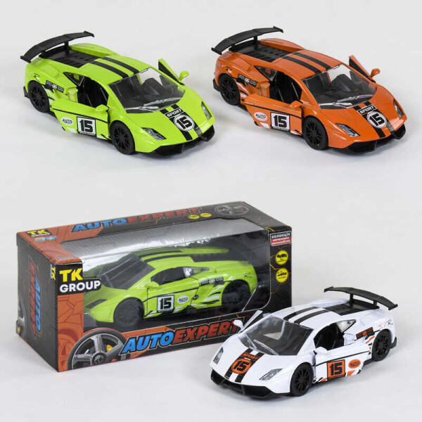 

Машинка металлопластик ТК 150020 (96/2) AutoExpert, 3 цвета, инерция, открываются двери, в коробке