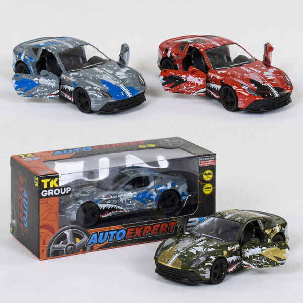 

Машинка металлопластик ТК 160021 (96/2) AutoExpert, 3 цвета, инерция, открываются двери, в коробке