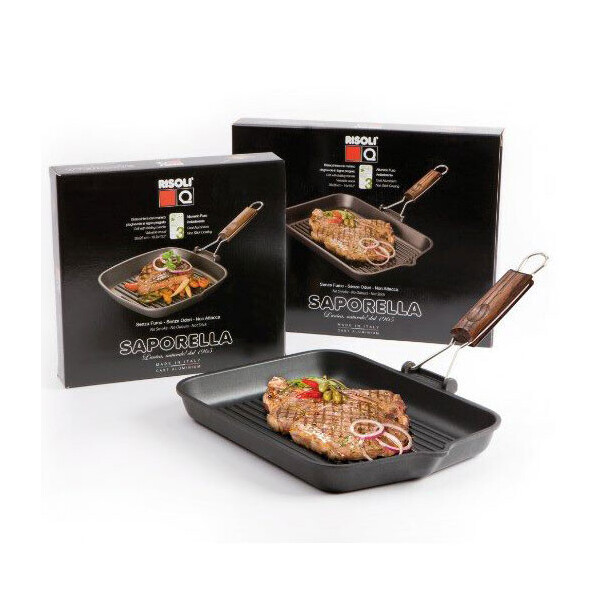 

Сковородка risoli saporella грили 26см черный 000090/36t00