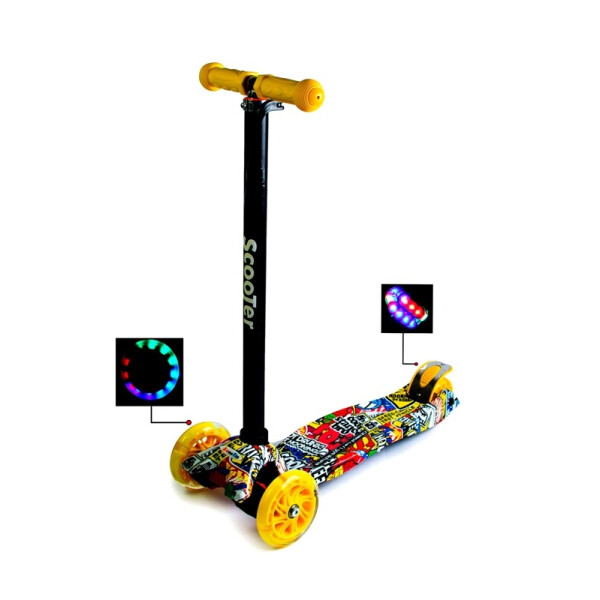 

Детский самокат со светящиеся колёсами Scooter MAXI Inscription