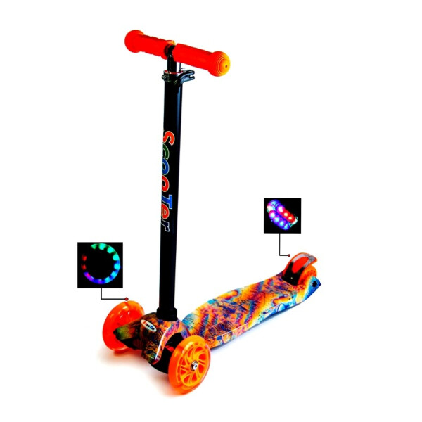 

Детский самокат со светящиеся колёсами Scooter MAXI Magic