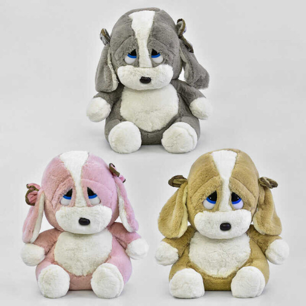 

Мягкая игрушка С 22940 "Собачка" (50) 3 цвета, 35см