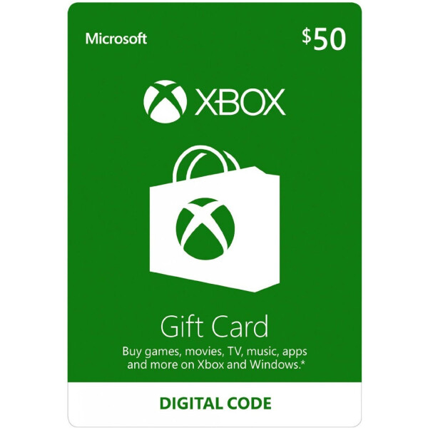 

Подарочная карта Xbox Live / Gift Card пополнение бумажника (счета) своего аккаунта на сумму 50 usd, US-регион