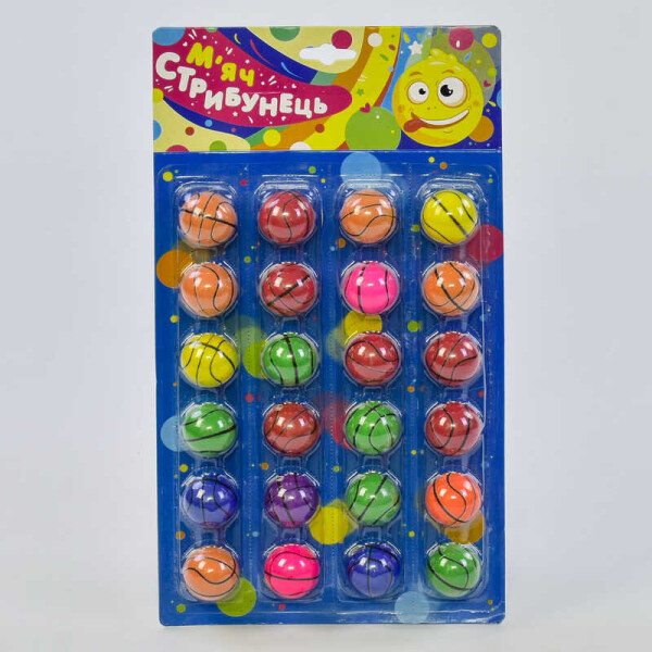 

Мяч прыгун С 33884 (36) 24 шт на листе "Баскетбол", диаметр - 3.2 см