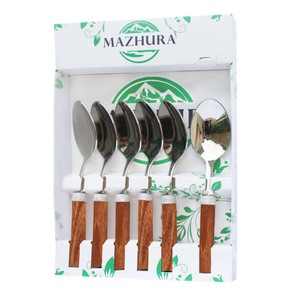 

Наборы приборов mazhura wood walnut наборы ложок металический mz506095