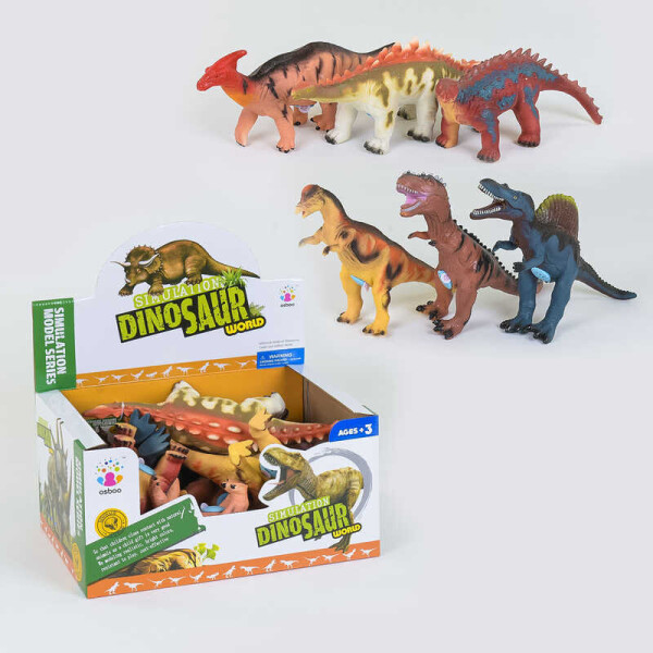 

Набор динозавров 8069 А (12) /ЦЕНА ЗА БЛОК/ 6шт в блоке, мягкие, музыкальные, на батарейке