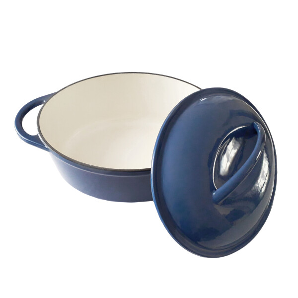 

Кастрюля mazhura cast iron приготовления пищи 3,5л, 26х10 см синий mzub26wte