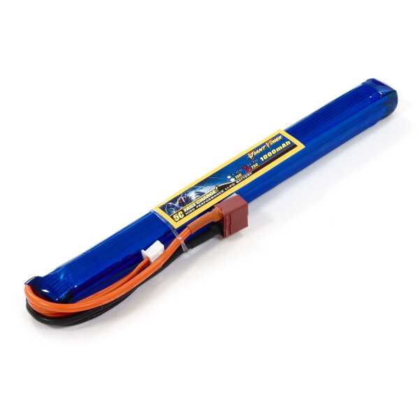

Аккумулятор для страйкбола Giant Power (Dinogy) Li-Pol 11.1V 3S 1000mAh 25C 15х15х185мм T-Plug