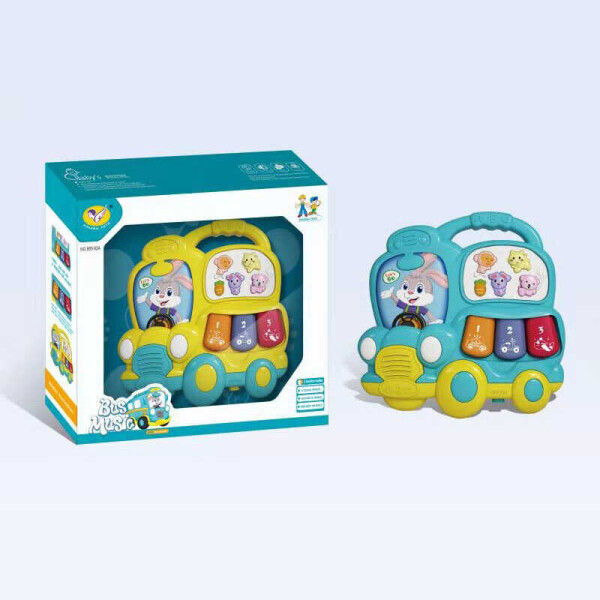

Пианино "Автобус" 855-63 А (120/2) свет, мелодии, звуки животных и транспорта, в коробке