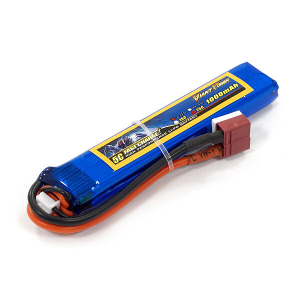 

Аккумулятор для страйкбола Giant Power (Dinogy) Li-Pol 7.4V 2S 1000mAh 25C 11.5х20х103мм T-Plug