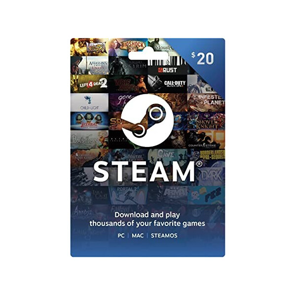 

Электронный ключ (Подарочная карта) Стим Steam Gift Card на сумму 20 usd, (Все регионы)
