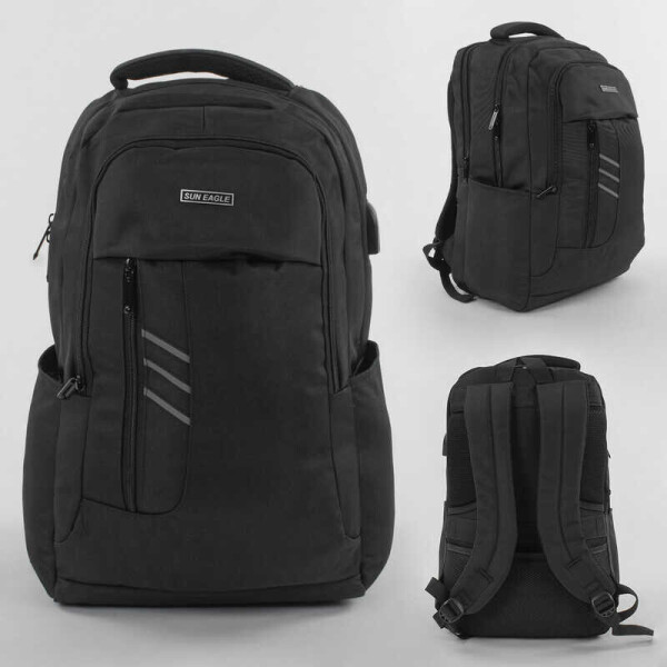 

Рюкзак школьный С 43644 (30) 1 отсек, 4 внешних кармана, USB переходник, порт для наушников, в пакете