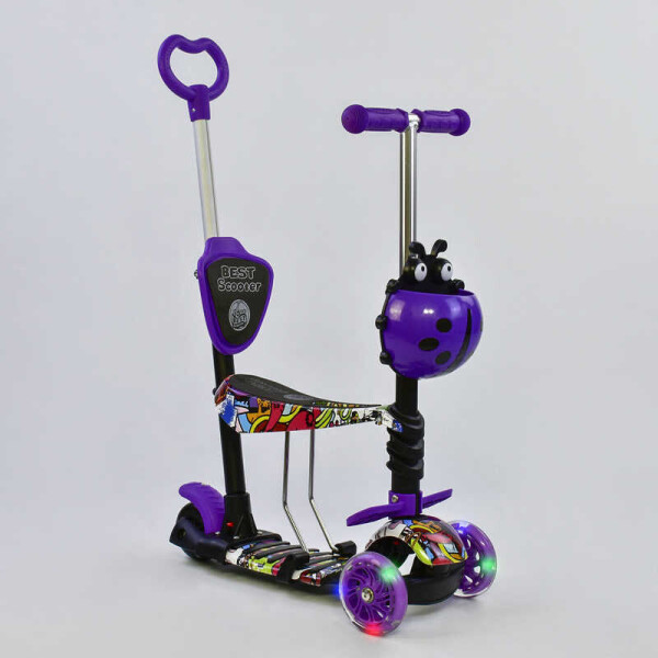 

Самокат 5в1 13400 (1) Best Scooter, АБСТРАКЦИЯ, PU колеса, ПОДСВЕТКА КОЛЕС, в коробке