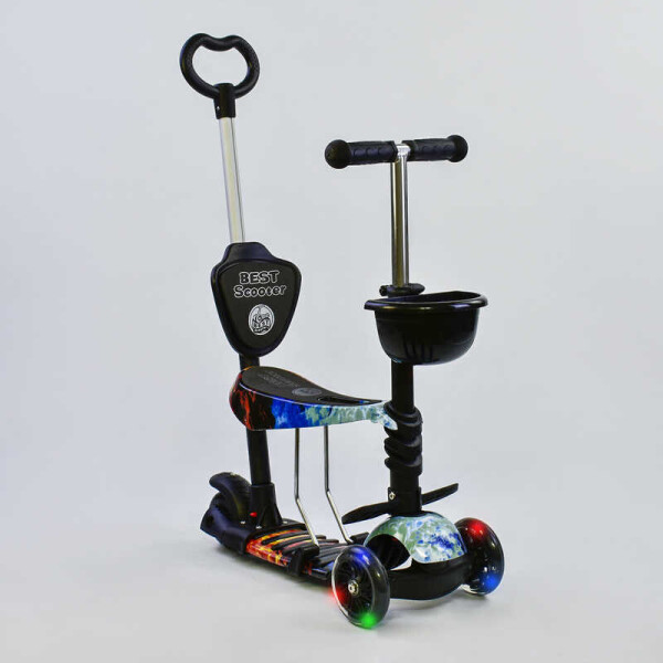 

Самокат 5в1 21500 (1) Best Scooter, АБСТРАКЦИЯ, PU колеса, ПОДСВЕТКА КОЛЕС, в коробке