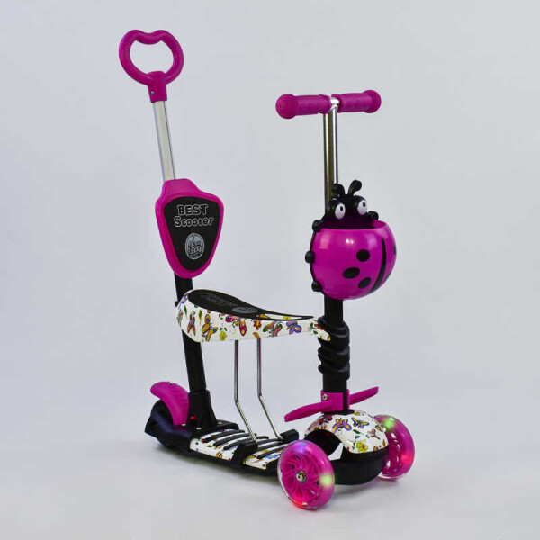 

Самокат 5в1 58420 (1) Best Scooter, АБСТРАКЦИЯ, PU колеса, ПОДСВЕТКА КОЛЕС, в коробке
