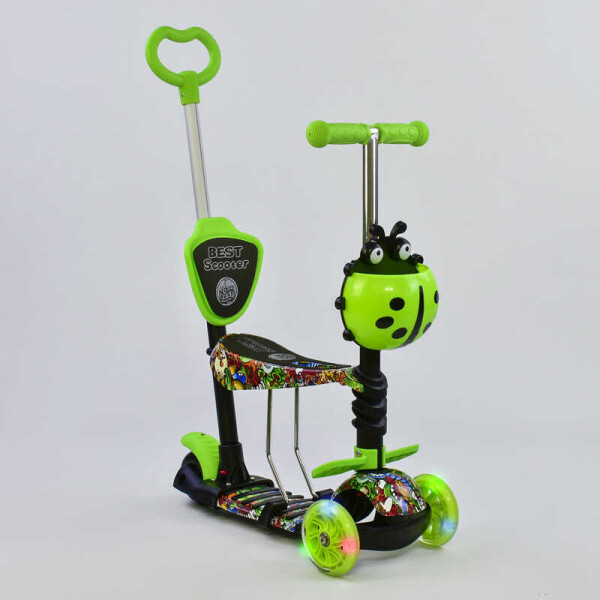 

Самокат 5в1 97630 (1) Best Scooter, АБСТРАКЦИЯ, PU колеса, ПОДСВЕТКА КОЛЕС, в коробке
