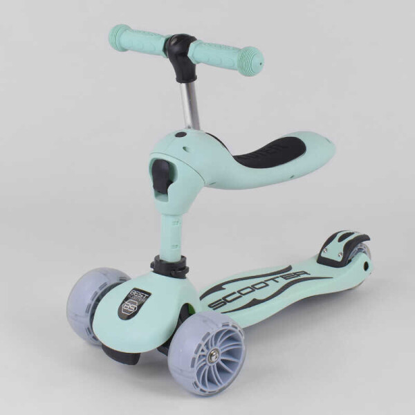 

Самокат S- 7066 "Best Scooter" (6) цвет Бирюзовый, колеса PU со светом 120х40см