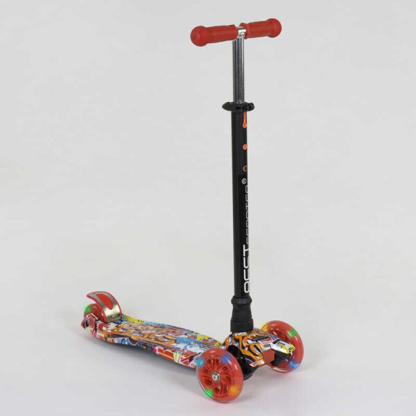 

Самокат А 24644 /779-1388 MAXI "Best Scooter" (1) пластмассовый, 4 колеса PU, СВЕТ, трубка руля алюминиевая, d=12см, в коробке