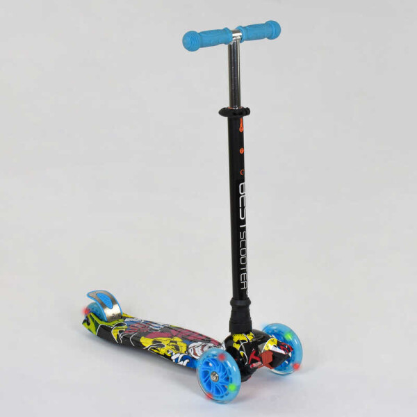 

Самокат А 24648 /779-1392 MAXI "Best Scooter" (1) пластмассовый, 4 колеса PU, СВЕТ, трубка руля алюминиевая, d=12см, в коробке