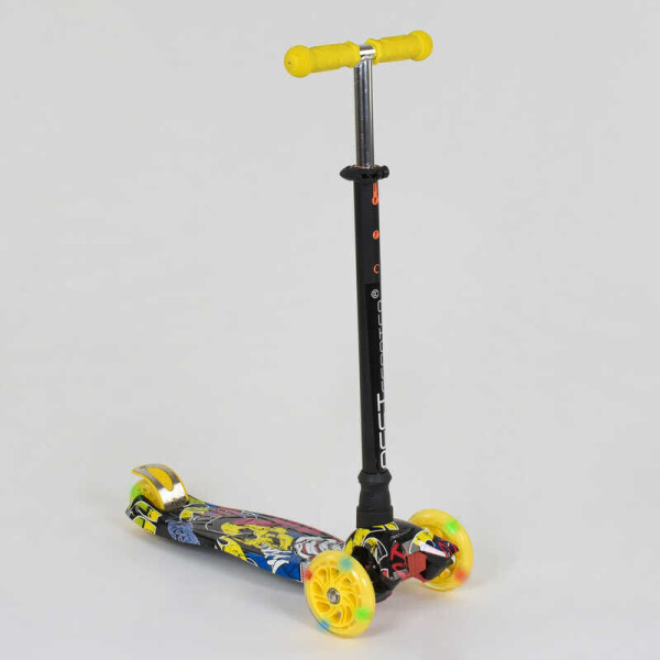 

Самокат А 24650 /779-1394 MAXI "Best Scooter" (1) пластмассовый, 4 колеса PU, СВЕТ, трубка руля алюминиевая, d=12см, в коробке