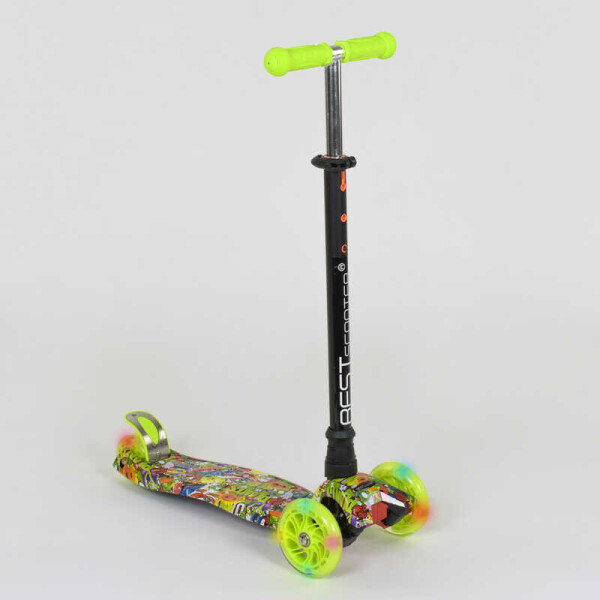 

Самокат А 25534 /779-1332 MAXI "Best Scooter" (1) пластмассовый, 4 колеса PU, СВЕТ, трубка руля алюминиевая, d=12см, в коробке