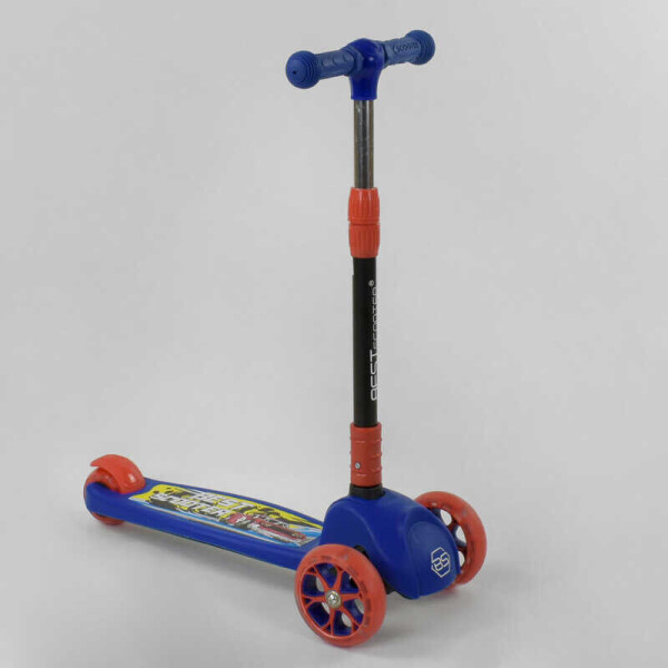 

Самокат трехколесный 27043 (1) Best Scooter, СИНИЙ, СВЕТ КОЛЕС И ДИСКОВ, колёса PU, СКЛАДНОЙ РУЛЬ, в коробке