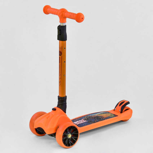 

Самокат трехколесный F - 16770 (1) Best Scooter, MAXI, ОРАНЖЕВЫЙ, колёса PU со светом, передние d=12см, задние d=8см, СКЛАДНОЙ РУЛЬ