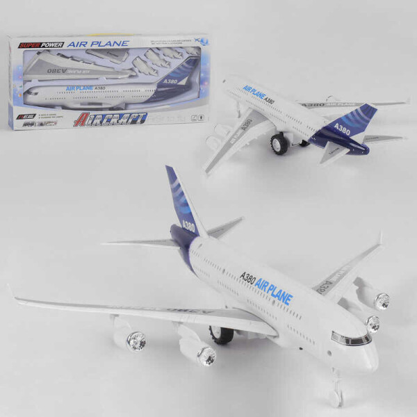 

Самолёт А 380-62 В (48/2) свет, звук, инерция, в коробке