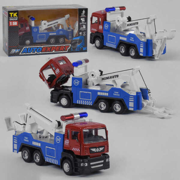 

Спецтехника метталопластик КТ - 39906 (72) "Auto Expert", инерция, свет, звук, открываются двери, в коробке, в коробке