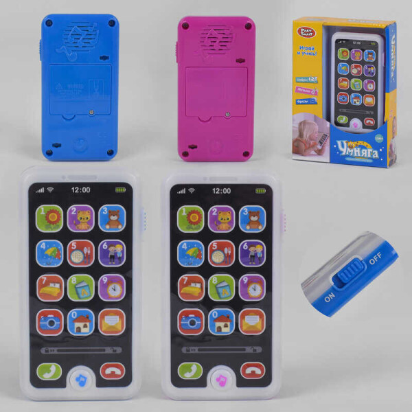 

Телефон 7509 (72) 2 цвета, " Play Smart", световые и звуковые эффекты, русская озвучка, в коробке