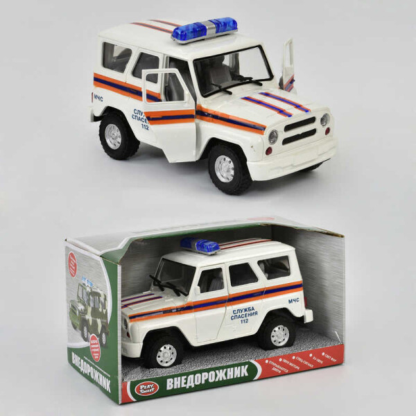 

Уазик 9076 F (36/2) откр. двери, свет, звук, на батарейках, в коробке