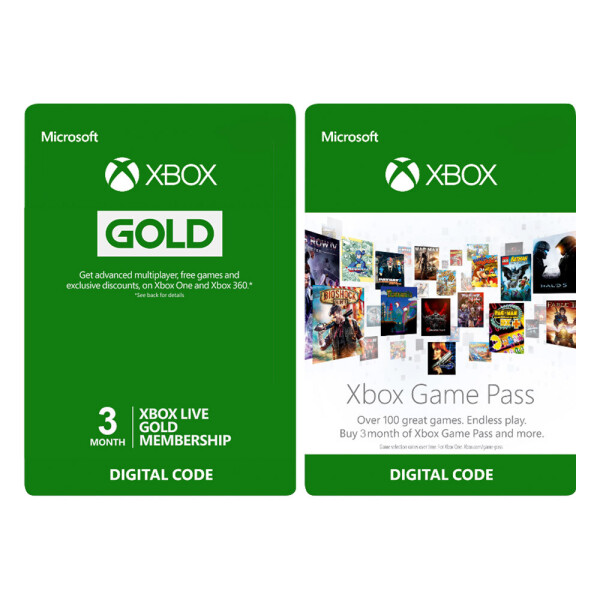 

Карта оплаты 3 месяца Xbox Game Pass + 3 месяца Xbox Live Gold, (Все Страны)