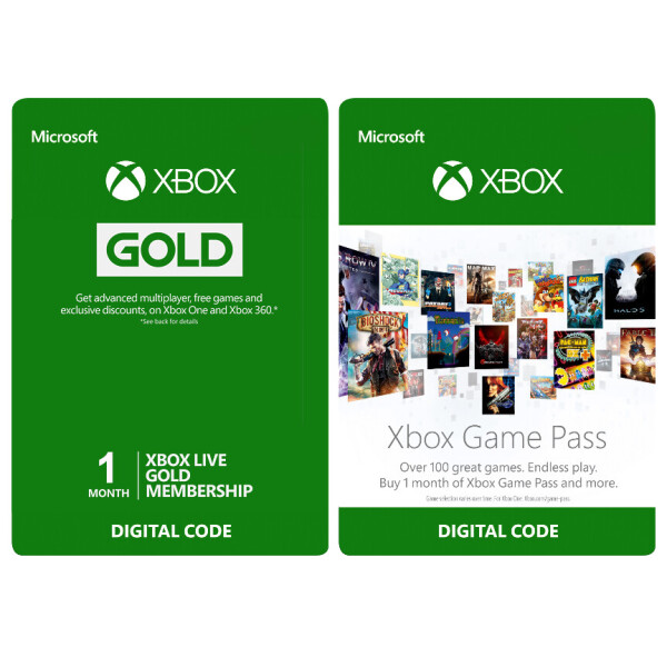 

Карта оплаты 1 месяц Xbox Game Pass + 1 месяц Xbox Live Gold, (Все Страны)