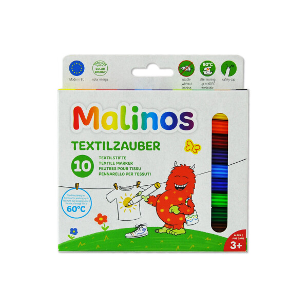 

Фломастеры текстильные Malinos Textil 10 шт