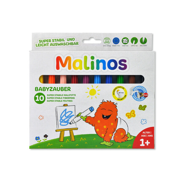 

Фломастеры на водной основе MALINOS Babyzauber для малышей 10 шт