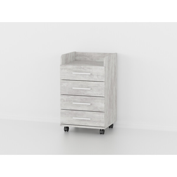 

Тумбочка на колесиках Forte Vilda 664x400x356 Бетон