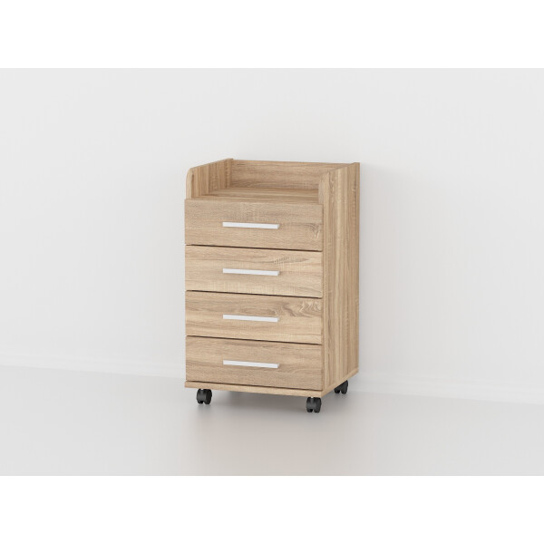 

Тумбочка на колесиках Forte Vilda 664x400x356 Дуб Сонома