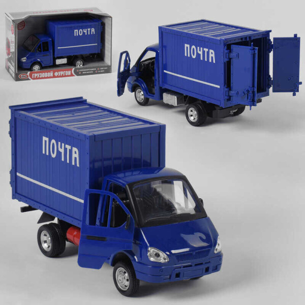 

Машинка инерция Газель "Почта" 9077 D (24/2) откр. двери, звук, свет, инерция, на батарейке, в коробке