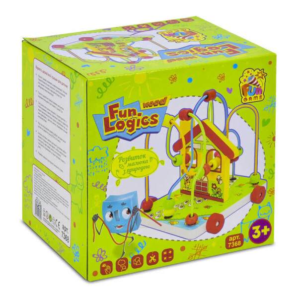 

Деревянная каталка с пальчиковым лабиринтом 7368 (8) "FUN GAME"