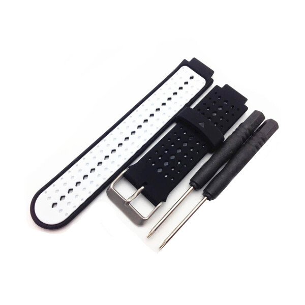 

Силиконовый ремешок для GARMIN Universal 16 2Colors Silicone Band Black/White