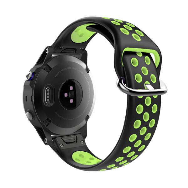

Силиконовый ремешок для GARMIN QuickFit 22 Nike-style Silicone Band Black/Green