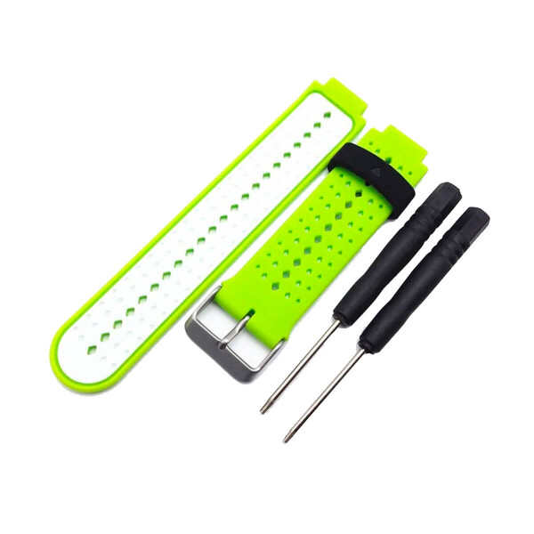 

Силиконовый ремешок для GARMIN Universal 16 2Colors Silicone Band Green/White