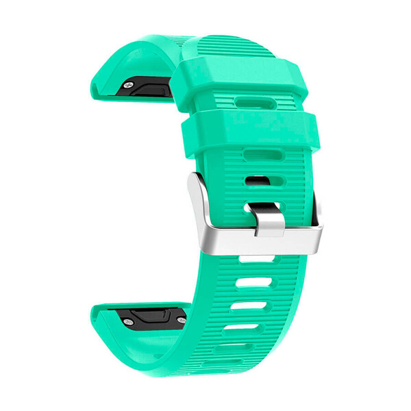 

Силиконовый ремешок для GARMIN QuickFit 26 Striped Silicone Band Teal