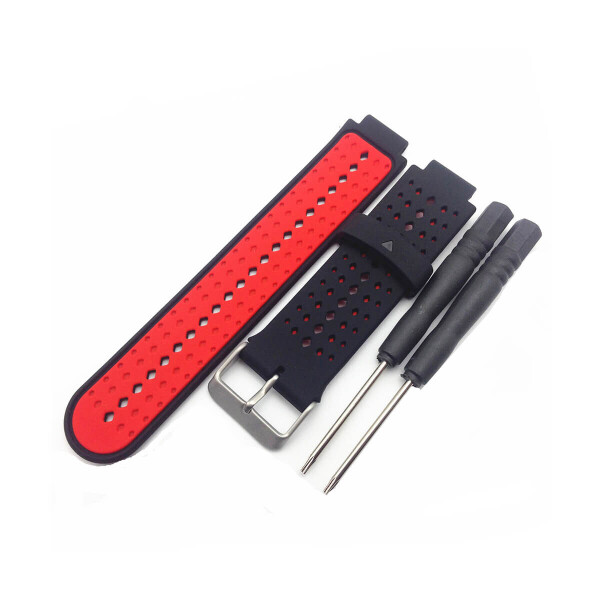 

Силиконовый ремешок для GARMIN Universal 16 2Colors Silicone Band Black/Red