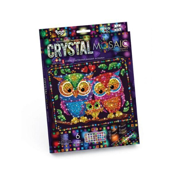 

Набор для креативного творчества CRYSTAL MOSAIC, Совушки CRM-01-07