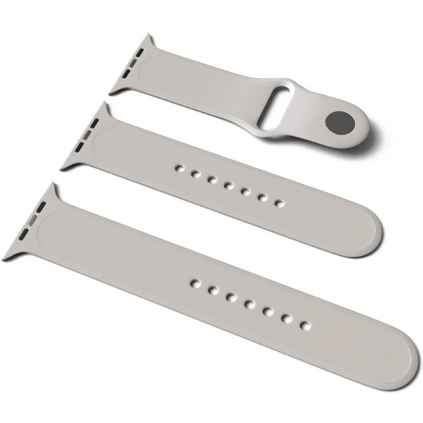 

Силиконовый ремешок для Apple Watch Sport Band 42 / 44 (S/M & M/L) 3pcs Серый / Stone (133157)