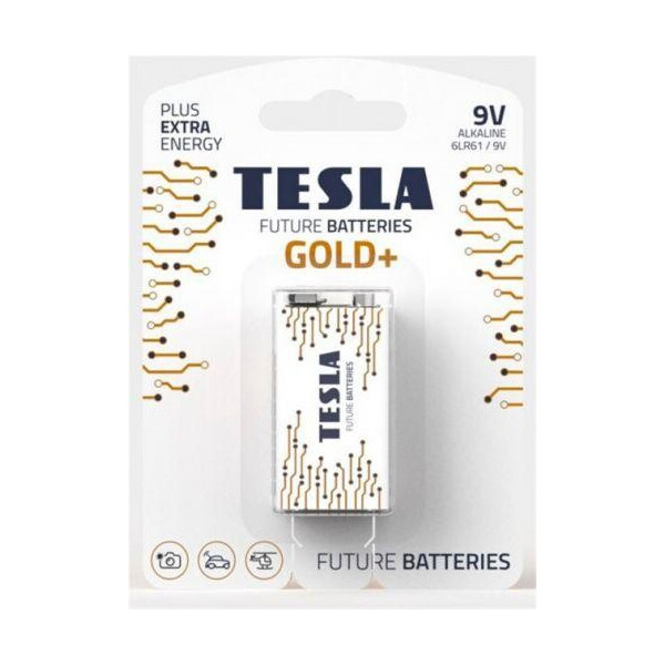 

Батарейки TESLA 9V GOLD+ (6LR61), 1 штука