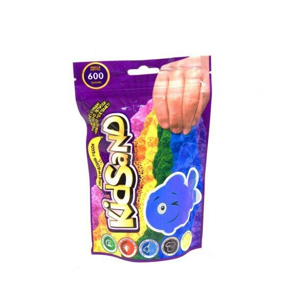 

Кинетических песок KidSand, в пакете, 600 г голубой KS-03-02
