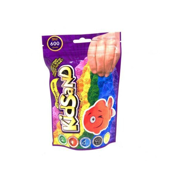 

Кинетических песок KidSand, в пакете, 600 г розовый KS-03-02