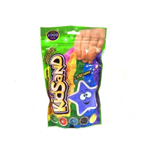

Кинетических песок KidSand, в пакете, 1000 г (голубой) KS-03-01